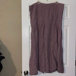 Match Point Large Plum Color Wide Leg